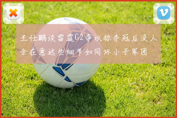 王仕鹏谈雷霆G2争议称夺冠后没人会在意这些细节如同坏小子军团